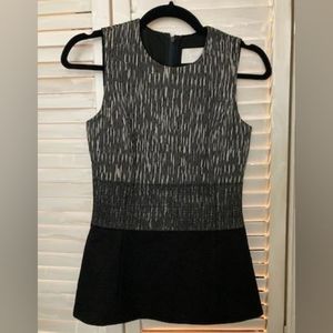 Hugo Boss Runway Collection Peplum Top. Wool blend size 0. Like new